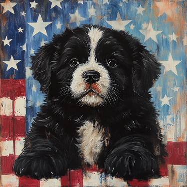 Patriotic Dog Sign, DCO-13366, Sign For Wreath, 10x10